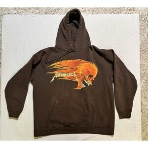 Metallica Flaming Skull Hoodie 1994 Tour Independent Trading Tag XL *RARE*